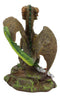 Ebros Colorful Garden Fruits and Berries Green Thumb Dragon Statue by Stanley Morrison Medieval Fairy Dragons Fantasy Decor Figurine (Avocado Guacamole Wyrmling with Ladybug Friend)