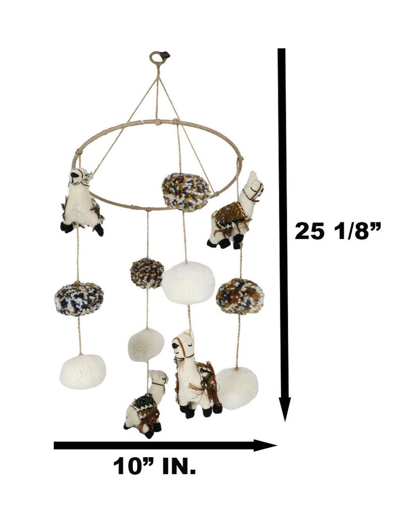 Fiona Walker England Handmade Organic Pretty Llama Nursery Mobile For Baby Room