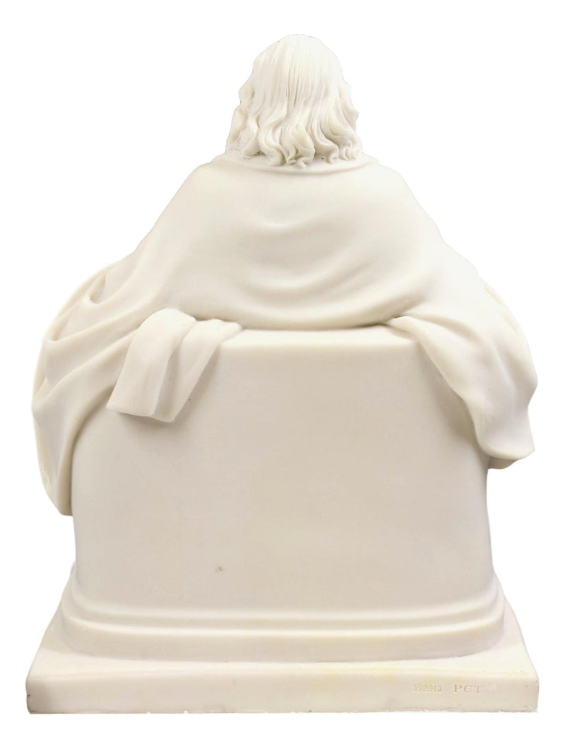 National Monument Founding Father Benjamin Franklin On Classical Chair Statue