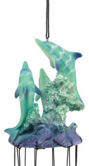 Sea World Three Dolphins Launching Above Water Wind Chime Marine Life Nautical