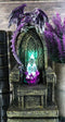 Medieval Purple Dragon On King's Landing Throne With LED Crystals Figurine