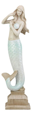 Ebros Large Art Nouveau Mermaid Brushing Hair Decor Figurine 18" Tall Fantasy Coastal Statue