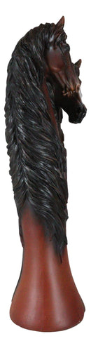 Rustic Western Country Heart Double Chestnut Horses Decorative Floral Vase