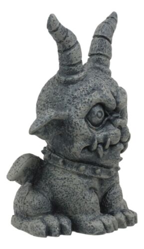 Ebros Gothic Horned Bulldog Gargoyle Agamon Figurine Small Fantasy Decor