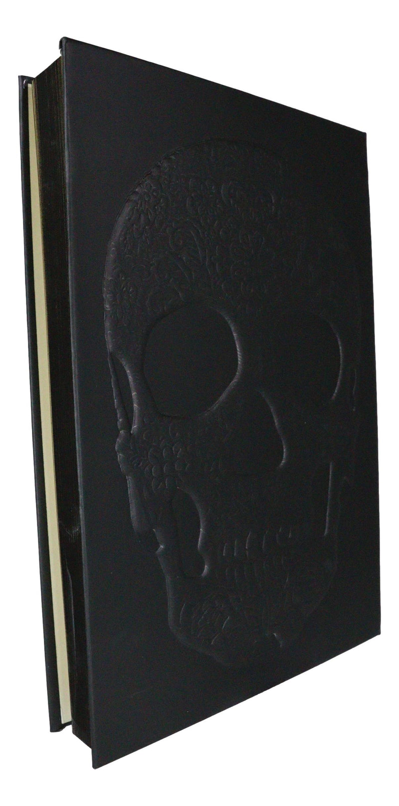 Necromancy Gothic Tooled Floral Sugar Skull Blank Page Hardcover Journal Book