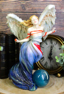 Ebros Written in the Wind Sheila Wolk Angel Statue 10.25"H Celestial Angel With Moon