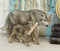 Ebros Realistic Large Gray Wolves Family Strolling Side by Side Statue 10.25" L