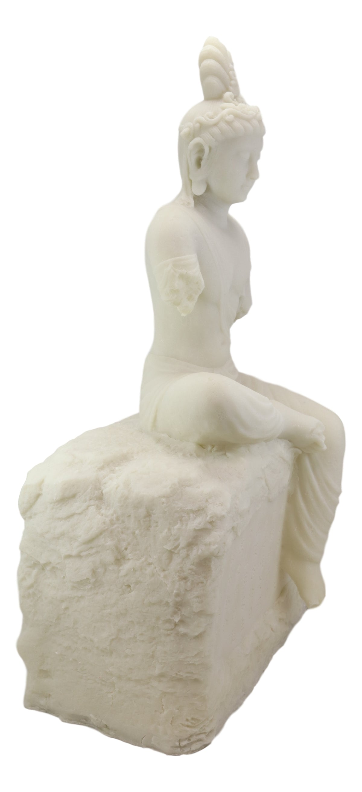 Ebros 24"H Large Armless Goddess of Compassion Kuan Yin Sitting On Mantra Rock Statue - Ebros Gift
