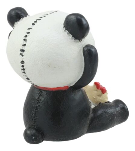 Ebros Furry Bones Panda Figurine 2.5"H Adorable Voodoo Skeleton Furrybones Pandie