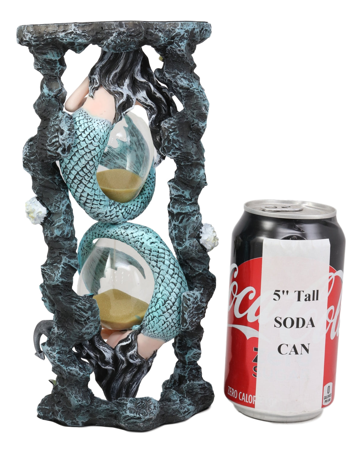 Ebros Large Sirens Of The Seas Necromancer Gothic Mermaid Sand Timer Pillar 9"H - Ebros Gift
