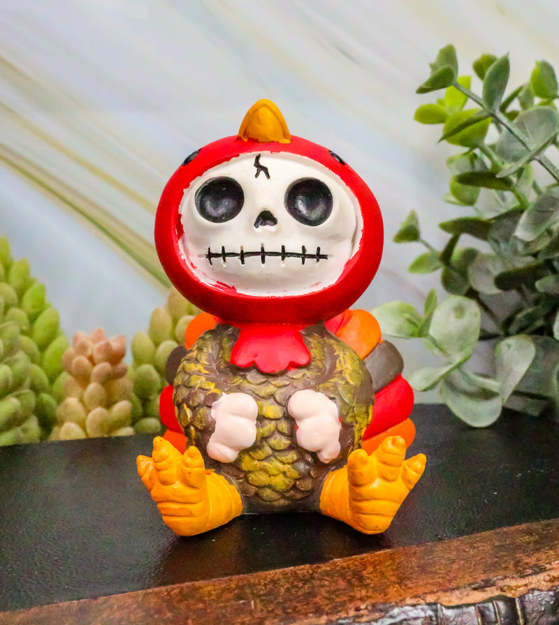 Ebros Furry Bones Pumpkin The Thanksgiving Turkey Gobbler Skeleton Figurine