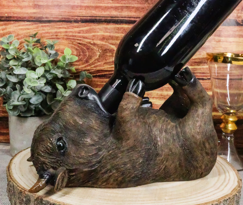 Kitchen Party Decor Drunk Buffalo Bison Wine Holder Rack Figurine Sculpture