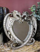 Ebros Double Guardian Lover Dragons Heart Small Vanity Dresser Table Wall Mirror