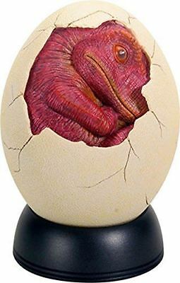 5.25 Inch Red Baby Dinosaur in Cream Colored Egg Hatchling