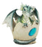 March Birthstone Dragon Egg Statue Aquamarine Blue Gem Birthday Dragon Hatchling