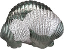 Ebros Sea Shell Clams 3 Piece Large To Small Size Aluminum Metal Wall Decor