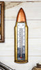 Western Military Hunting Themed Rifle Shell Ammo Bullet Shaped Wall Thermometer