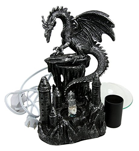 Ebros Smaug Castle Dragon Electric Oil Burner Tart Warmer Statue 9.5"H Figurine
