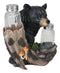 Ebros Black Bear In the Woods Salt And Pepper Shakers Holder Set 6.25"Tall