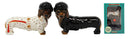 Ebros Doxie Collection King Of Rock And Roll Dachshund Dogs Salt Pepper Shakers Set