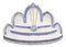 Blue White Tibetan Buddhism Altar Miniature Display With Lotus Incense Holder