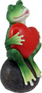 Ebros Prince Charming Awaits Kissing Frog with Red Heart Collectible 6" Figurine