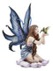 Ebros Purple Lavender Flower Fairy with Hummingbird Figurine 14.25" Tall Fairy Garden Decor Resin Statue