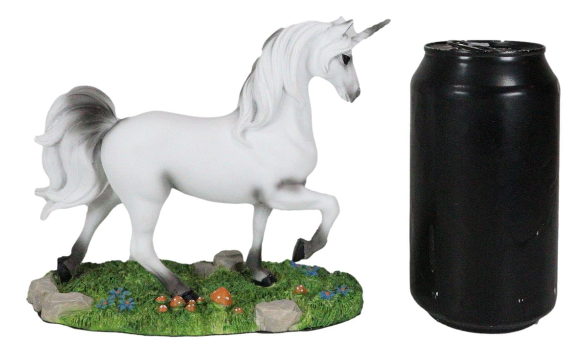 Enchanted Forest Glade Strolling Unicorn Figurine Decorative Statue 6.75"Long