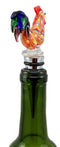 Ebros Gift Chicken Rooster Wine Bottle Stopper Acrylic Topper Metal Rubber Cork Party Hosting Accessory 4.75"H