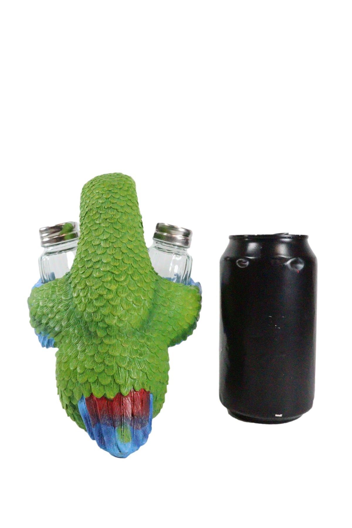 Ebros Tropical Rainforest Green Military Macaw Parrot Salt Pepper Shakers Holder - Ebros Gift