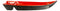 Pack Of 12 Japanese Omakase Style 10"L Red Melamine Sushi Boat Serving Plates