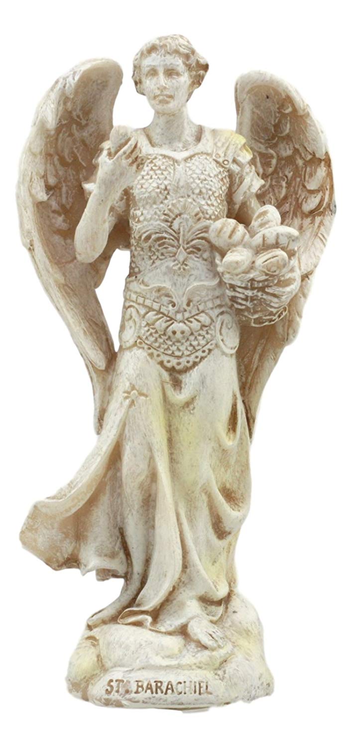 Ebros Archangel Holy Saint Barachiel Statue 5"Tall Provision And Blessings Of God - Ebros Gift