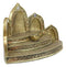 Golden Tibetan Buddhism Altar Shrine Miniature Display With Lotus Incense Holder