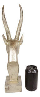Ebros Golden African Gazelle Antelope Bust Head Sculpture with Trophy Base 16" Tall