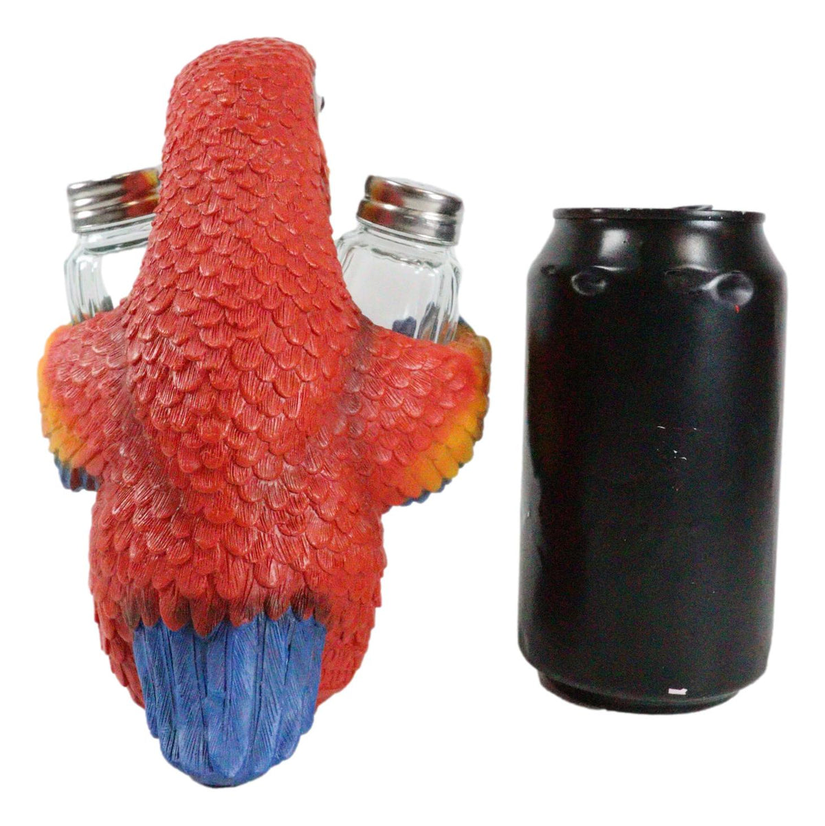 Ebros Tropical Rainforest Red Scarlet Macaw Parrot Salt Pepper Shakers Holder - Ebros Gift