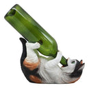 Ebros Feline Calico American Shorthair Kitty Cat Wine Bottle Holder Caddy Figurine