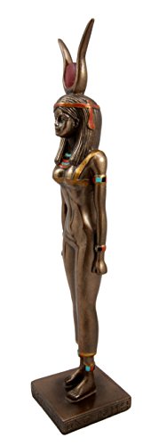 Ebros Egyptian Queen Goddess Isis Ra Decorative Figurine 9"H In Faux Bronze Sculpture