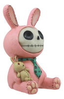 Furrybones Pink Bunny Voodoo Skeleton Money Bank Statue 6"H Furry Bones Bun Bun