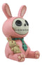 Furrybones Pink Bunny Voodoo Skeleton Money Bank Statue 6"H Furry Bones Bun Bun