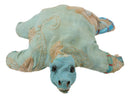 Marine Sea Turtle Hand Crafted Paper Mache In Colorful Sari Fabric Figurine