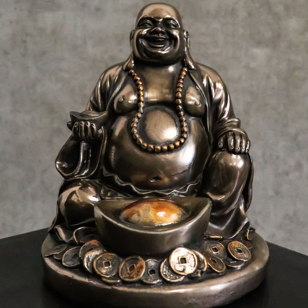 Laughing Buddha Zen Monk Of Prosperity Golden Nugget Lucky Charm