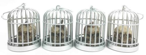 Skull Caged Human Warrior Tattoo Skulls Skeleton Figurine Miniature Set Ornament