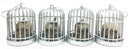 Skull Caged Human Warrior Tattoo Skulls Skeleton Figurine Miniature Set Ornament