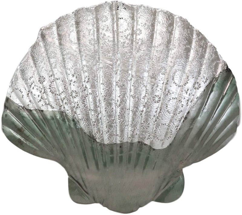 Ebros Sea Shell Clams 3 Piece Large To Small Size Aluminum Metal Wall Decor