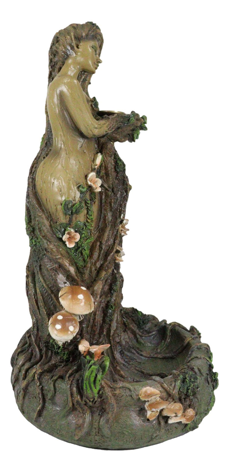 Forest Celtic Greenman Tree Woman Gaia Ent Backflow Incense Cone Burner Decor