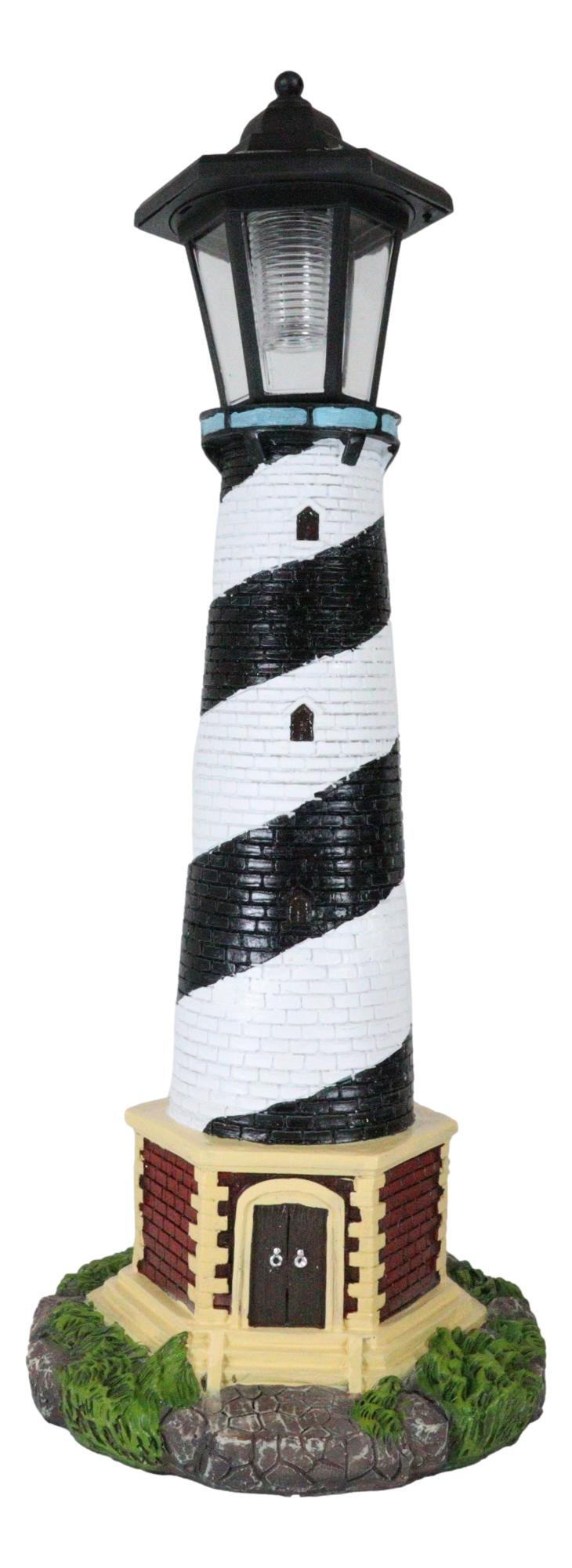 Ebros Nautical Cape Hatteras Lighthouse Statue 20.5" Tall with Solar Lantern LED - Ebros Gift