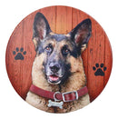 Canine Service Germen Shepherd Dog In Doghouse Coaster Set Holder And 4 Coasters