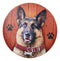 Canine Service Germen Shepherd Dog In Doghouse Coaster Set Holder And 4 Coasters