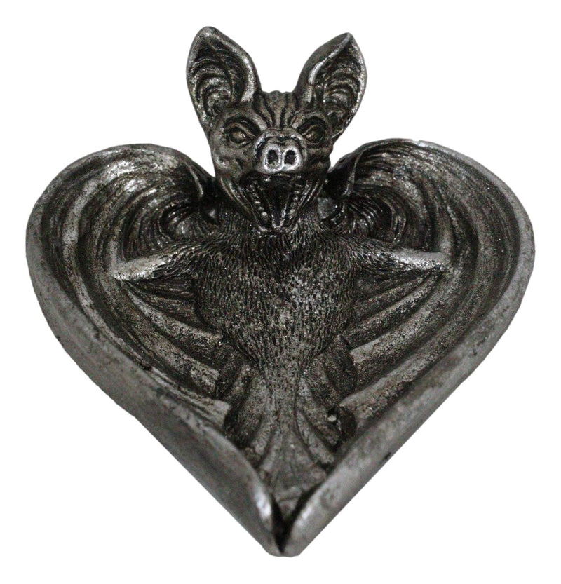 Gothic Winged Vampire Bat Awakening Jewelry Coin Dish Trinket Dish Tray Figurine