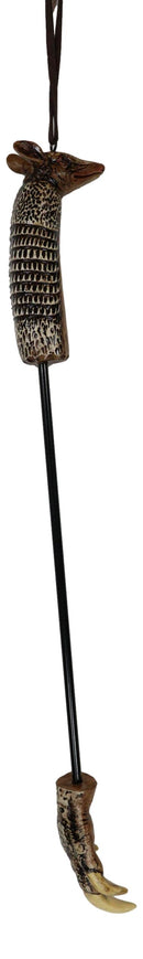 Western Armadillo Claws Long Reach Hand Back Scratcher Wall Hanging Figurine